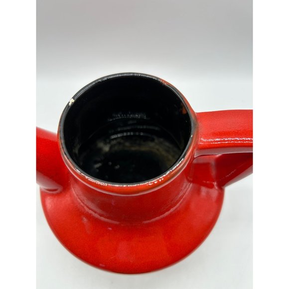 Vintage Metlox Pottery Poppytrail Red Teapot MCM Stamped 4550/3 on base - Picture 5 of 9